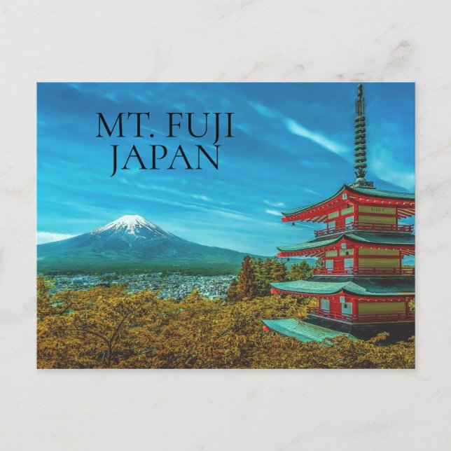 Fuji Vulkan Japan Pagoda Postkarte (Vorderseite)