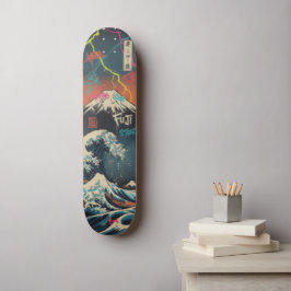 Fuji &Wave Skateboard Art – Japanese Spirit & Art Skateboard
