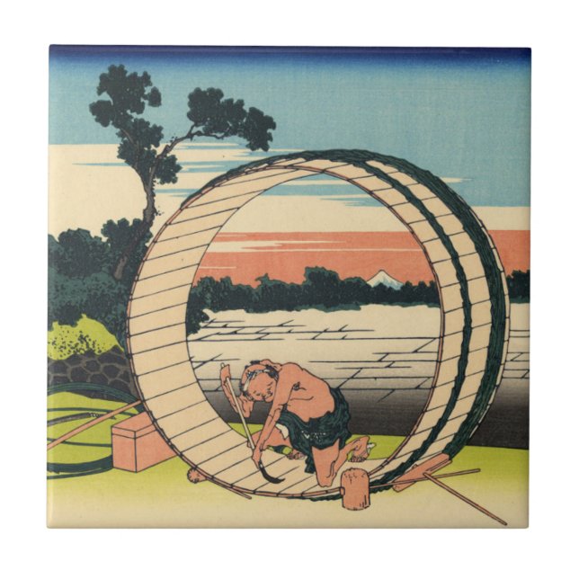 Fujimi Fuji Ansicht-Feld in der Owari Provinz Fliese (Vorderseite)