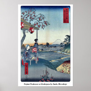 Fujimi Teehaus bei Zoshigaya durch Ando, Hiroshige Poster