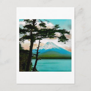 Fujisan durch die Kiefern Vintage Japanisch 富士山 Postkarte