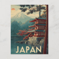 Fujisan im Vintage-Stil