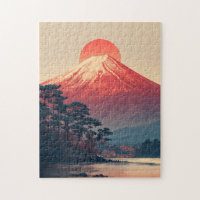 Fujisan im Vintage-Stil