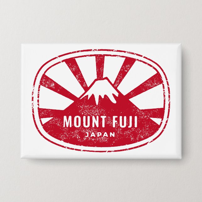 Fujisan Japan Retro  Button (Vorderseite)