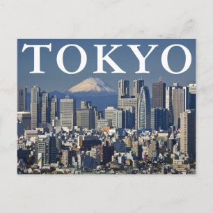Fujisan   Skyline des Bezirks Shinjuku, Tokio, Jap Postkarte