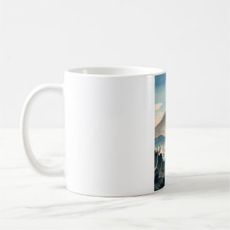 Fujisan Vintage Original Mugs mit Künstlerentwurf Kaffeetasse