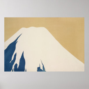 Fujisan von Momoyogusa–Blumen Poster