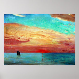 Fujishima Takeji Sunrise über der Ostsee Poster