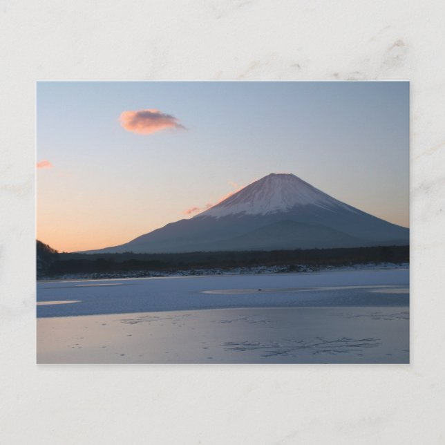 FUJIYAMA am Morgen Postkarte (Vorderseite)