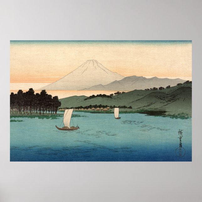 Fukeiga 4 - Ukiyo-e Vintag Japanisch Poster (Vorne)