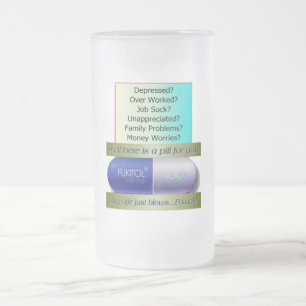 Fukitol, Job ist zum Kotzen, über gearbeitet, Mattglas Bierglas