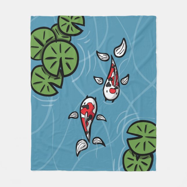 Fuku und Heiwa das Koi Fleece Blanket (Vorderseite)