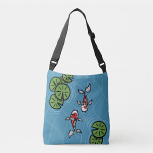 Fuku und Heiwa die Koi All-Over-Print-Tasche Tragetaschen Mit Langen Trägern