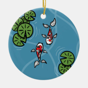 Fuku und Heiwa-Ornament Keramik Ornament