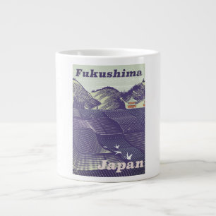 Fukushima, japanisches Reiseplakat Jumbo-Tasse