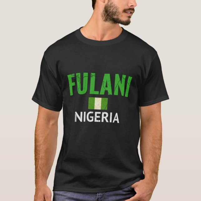 Fulani Fulbe Peul Fula Nigerian Flag T-Shirt (Vorderseite)