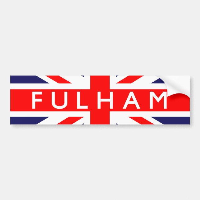 Fulham: Britische Flagge Autoaufkleber (Vorne)