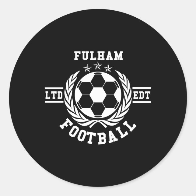 Fulham Football Runder Aufkleber (Vorderseite)