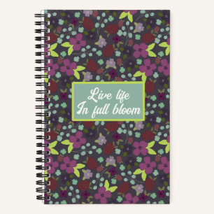 Full Bloom Floral Notebook Notizbuch