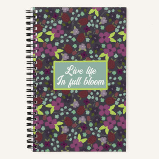 Full Bloom Floral Notebook Notizbuch