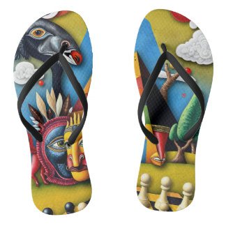full color 3D Flip Flops