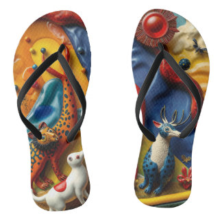 full color 3D Flip Flops