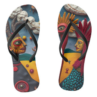 full color 3D Flip Flops