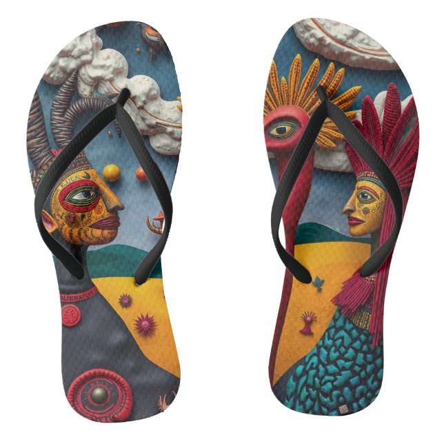 full color 3D Flip Flops (Fußbett)