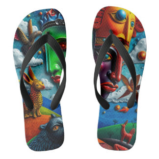 full color 3D Flip Flops