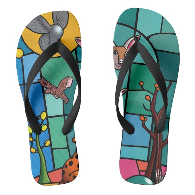 full color 3D Flip Flops (Fußbett)