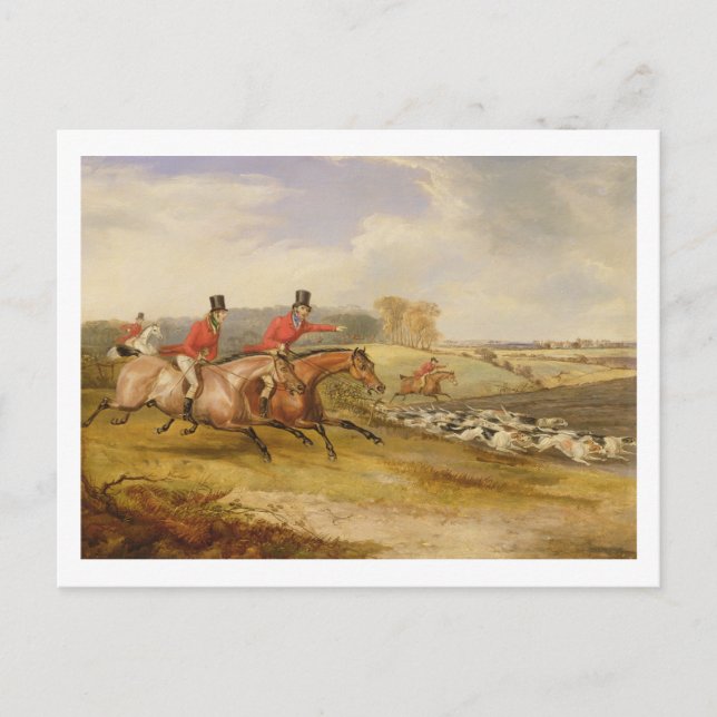 Full Cry, Bachelor's Hall, 1835 (Öl auf Leinwand) Postkarte (Vorderseite)