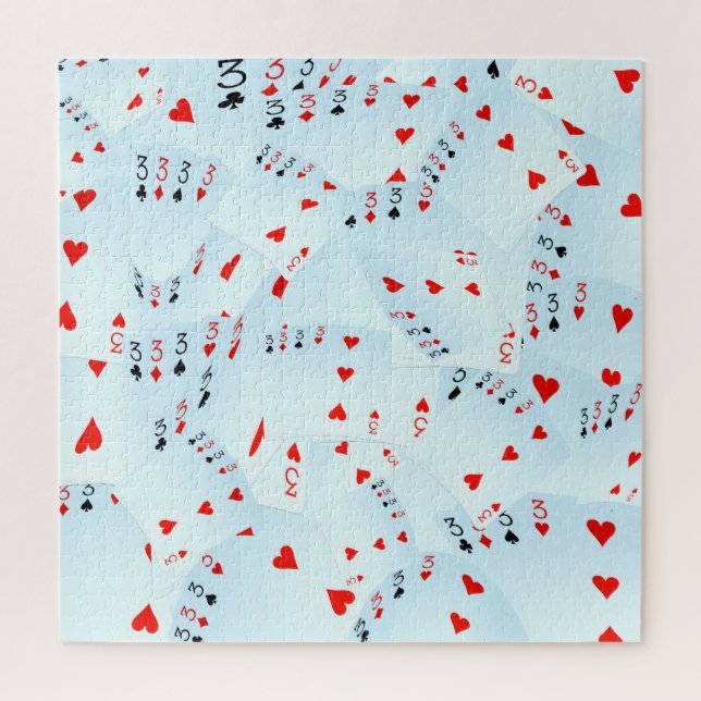 "Full House Frenzy: Scattered Quad Threys" Puzzle (Vertikal)