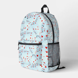 "Full House Frenzy: Verstreute Quad Threes" Bedruckter Rucksack