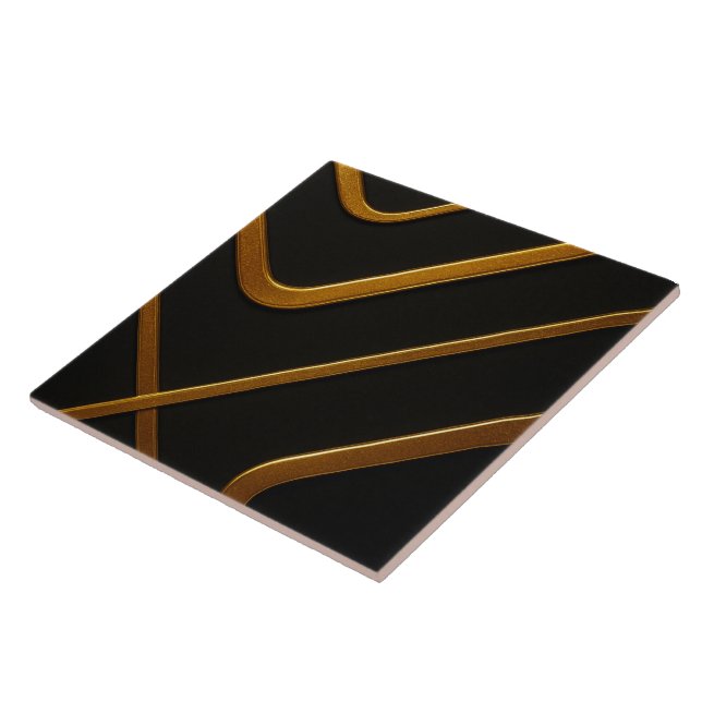 Full Liquid Gold Black Monochrome Architectural Ac Fliese (Seite)