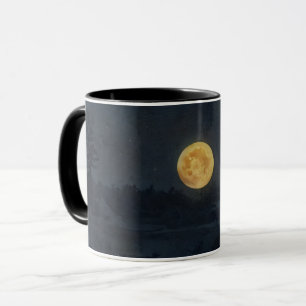 Full Moon and Stars Dark Night Art Tassen Cup