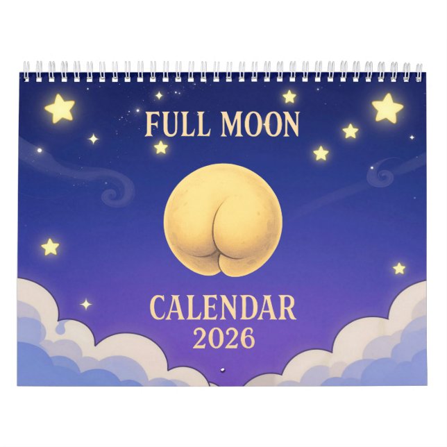 Full Moon Animals 2026 Funny Wall Calendar Kalender (Titelbild)