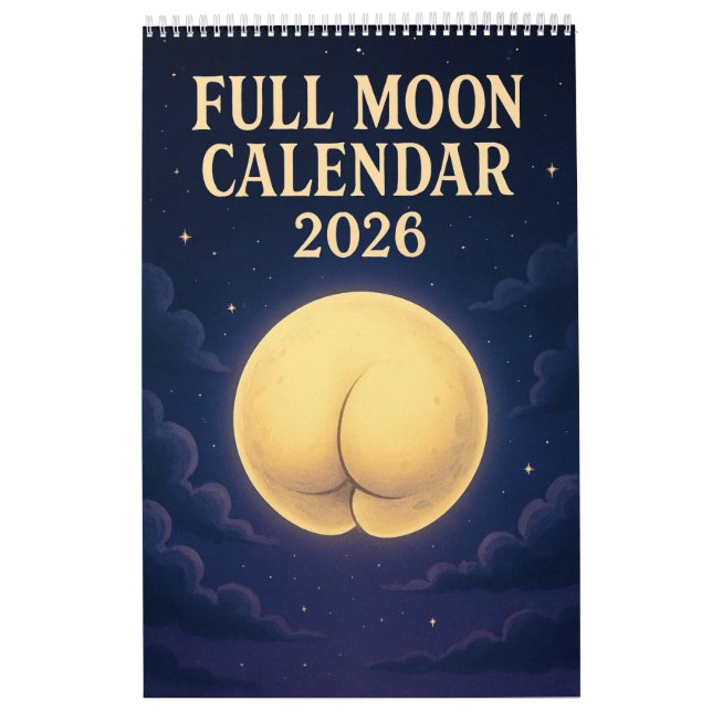 Full Moon Animals 2026 Funny Wall Calendar Kalender (Titelbild)