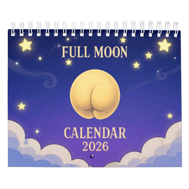 Full Moon Animals 2026 Funny Wall Calendar Kalender (Titelbild)