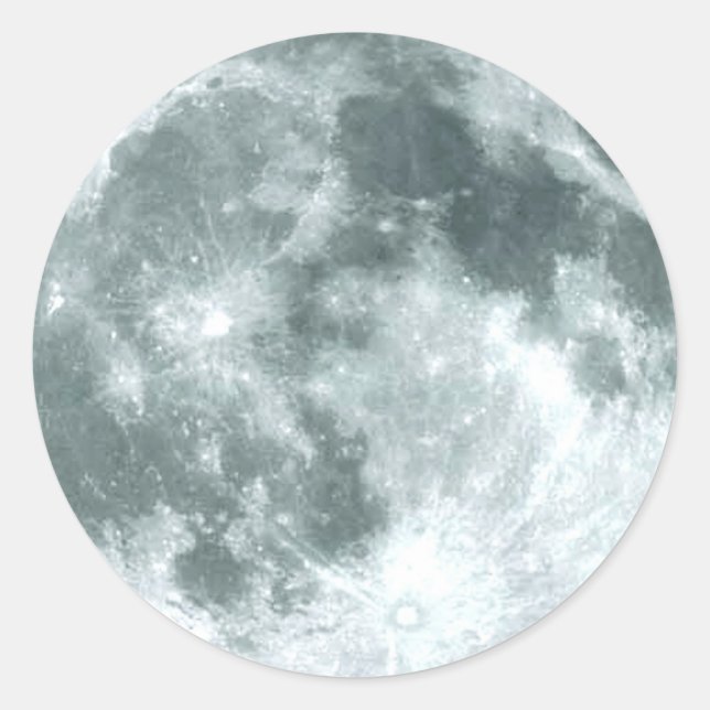"FULL MOON" Astronomieaufkleber Runder Aufkleber (Vorderseite)
