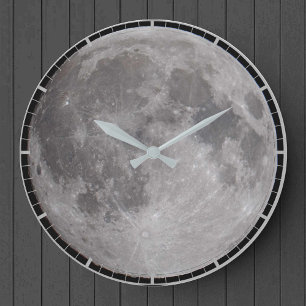 Full Moon Astronomy Image Große Wanduhr