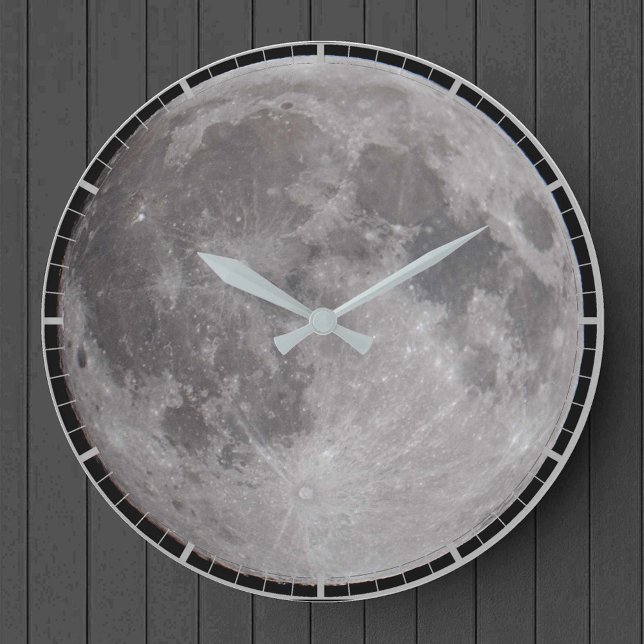 Full Moon Astronomy Image Große Wanduhr (Von Creator hochgeladen)