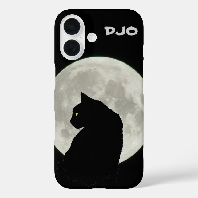 Full Moon Black Cat Profil Case-Mate iPhone Hülle (Rückseite)