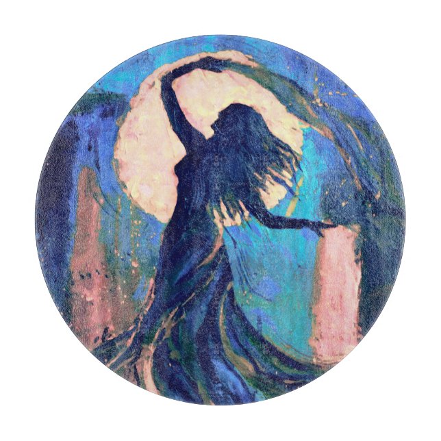 Full Moon Bly Dancer Schneidebrett (Vorderseite)