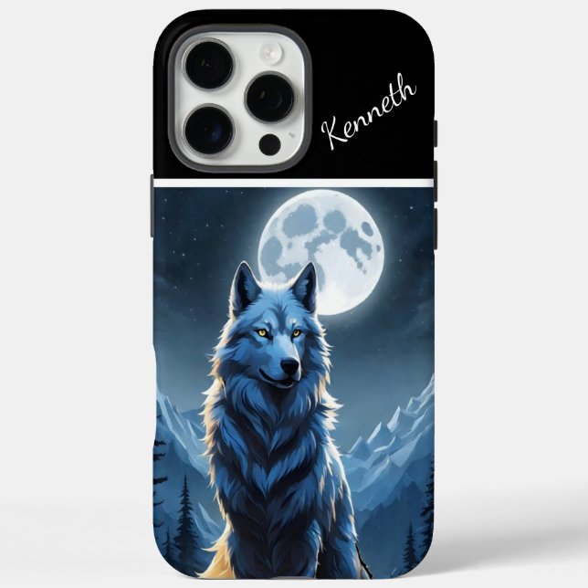Full Moon Highlights Howling Wolf Case-Mate iPhone Hülle (Rückseite)