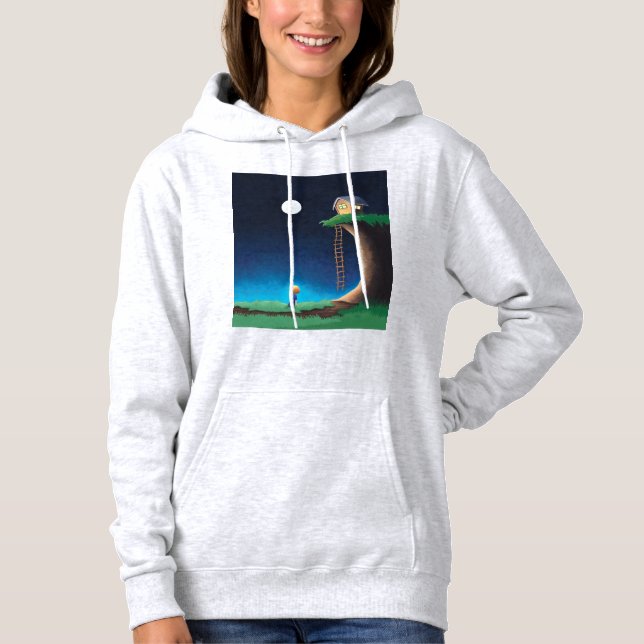 Full Moon Night Sky Hoodie (Vorderseite)