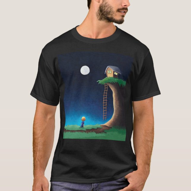 Full Moon Night Sky T - Shirt (Vorderseite)