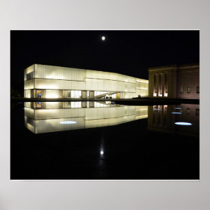 Full Moon over Nelson-Atkins Museum of Art Poster