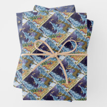 Full Moon Over Reindeer With Sleigh