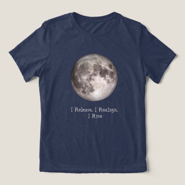 Full Moon Ritual I Release I Realign I Rise Tri-Blend Shirt (Design Vorderseite)