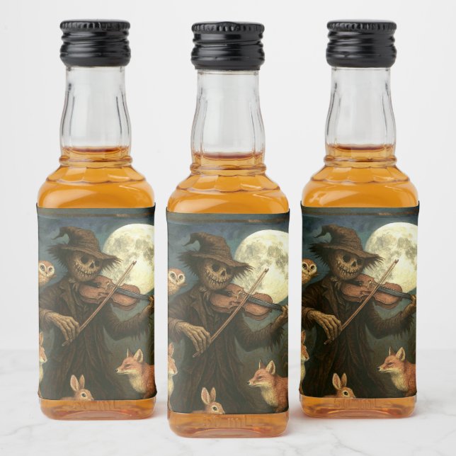 Full Moon Scarecrow Serenade Alkoholflaschenetikett (Flaschen)